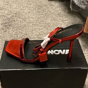 Brand new Fashion Nova Shiny Red Heels